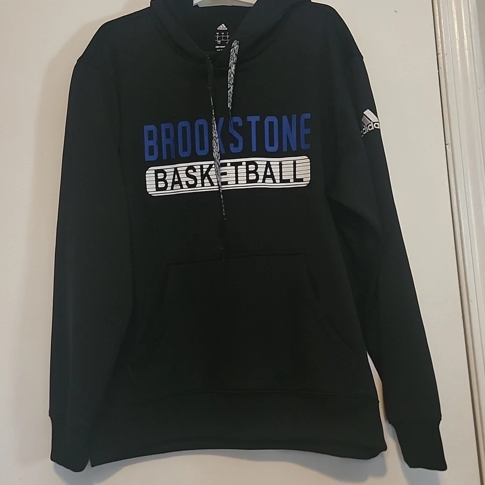 Adidas Black and Blue Basketball Hoodie